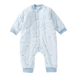 童泰婴儿连体衣冬季夹棉男女宝宝秋冬薄棉哈衣棉服纯棉5-24个月冬