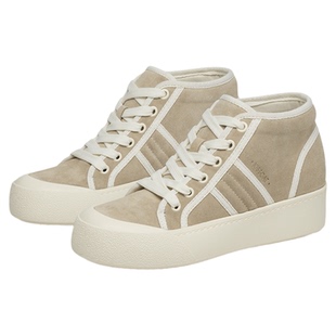 KISSCAT接吻猫舒适内增高高帮鞋高级平底运动鞋舒适厚底板鞋女