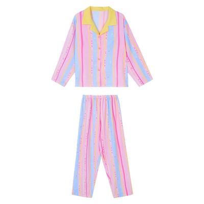 馨帮帮Homedress撞色条纹睡衣
