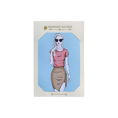 卡纸插角漫画水彩相框LOGO烫金