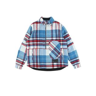 【自营】we 11 done男款休闲夹克外套翻领格纹宽松上衣节日送男友