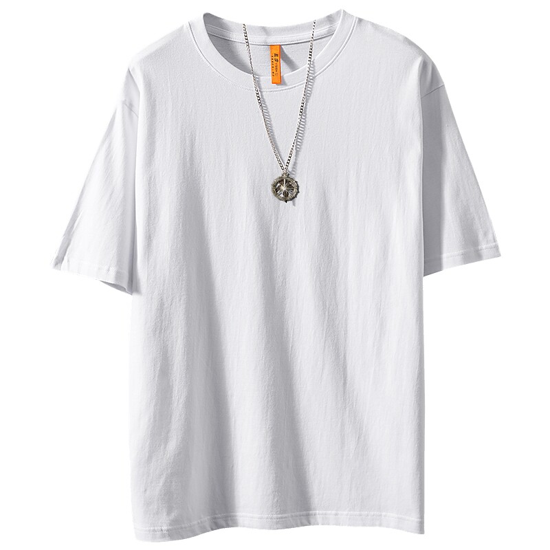 新款欧美纯色简约短袖t衣服