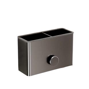 卫生间梳子牙膏置物架浴室免打孔壁挂式收纳筒放化妆刷收纳盒