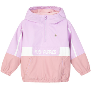 暇步士童装儿童夹克春款男大童户外休闲撞色外套女童连帽套头上衣