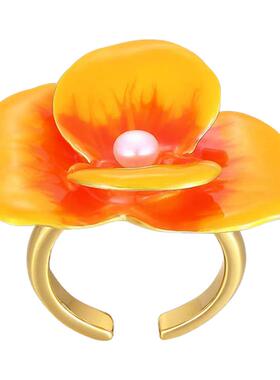 daartemis虞美人珍珠开口戒指