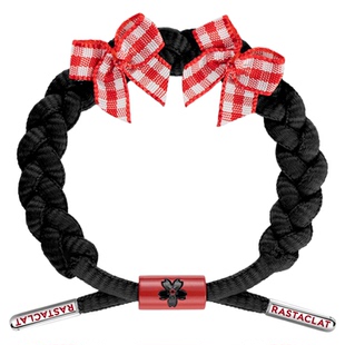 RASTACLAT蝴蝶芭比蝴蝶结黑红配色国潮男女情侣小狮子手链绳礼物
