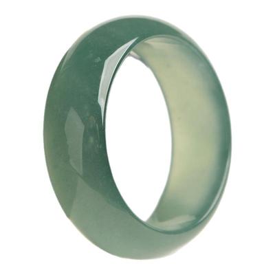 高冰种天然翡翠A货蓝水指环