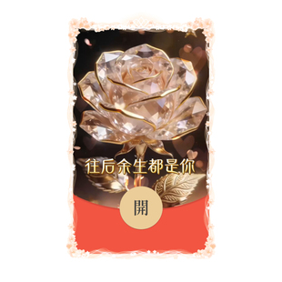 香槟玫瑰往后余生都是你微信红包封面vx情人节快乐wx动态浪漫情侣