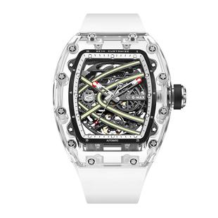 格雅手表男水晶酒桶型男士机械表全自动镂空时尚男款品牌十大腕表