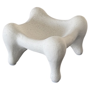 SilentWind寂风小众艺术香薰晶石容器戒指项链收纳高脚陶瓷小托盘