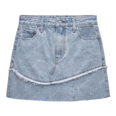 李维斯女士美式涂鸦水洗牛仔短裙