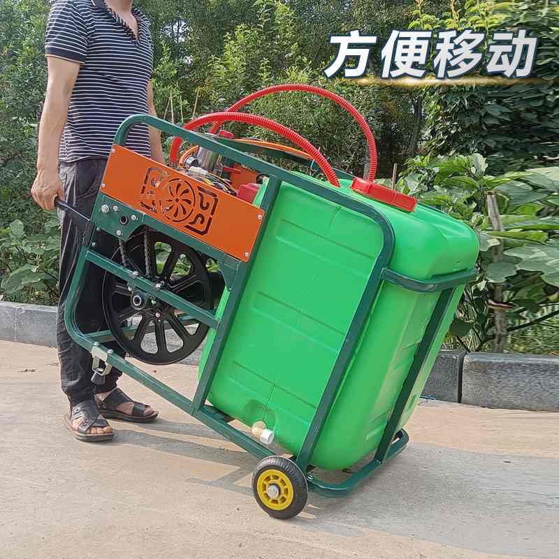 推车式200升双电机电动打药机 48V-72V自动卷管打药机 高压喷雾器