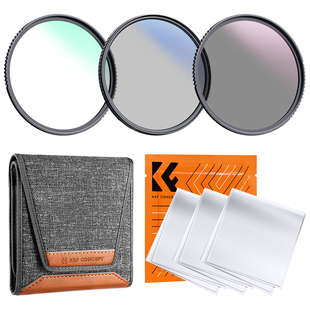 卓尔滤镜套装NANO-K系列UV+CPL+ND4 67/77/43/46/49/58/62/72/95/82mm适用佳能尼康富士索尼单反微单镜头滤镜