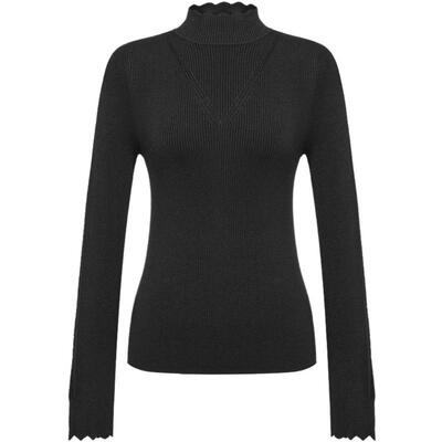 雅莹含羊毛半高领修身针织打底衫