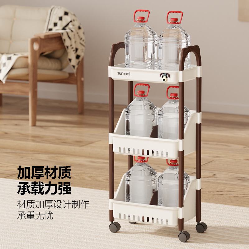 多功能收纳置物架小推车多层带客厅可收纳厨房移动架轮教室卧室