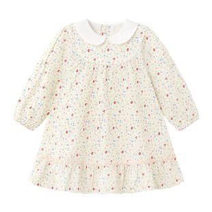 全棉时代儿童连衣裙女童连衣裙纱裙幼童萌趣甜美连衣裙秋冬新款