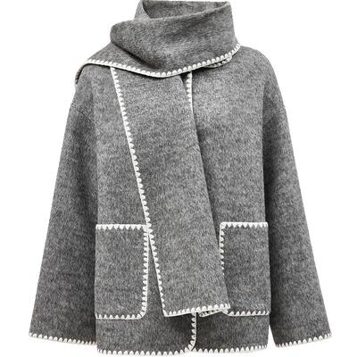 ONLY含绵羊毛双面呢毛呢大衣