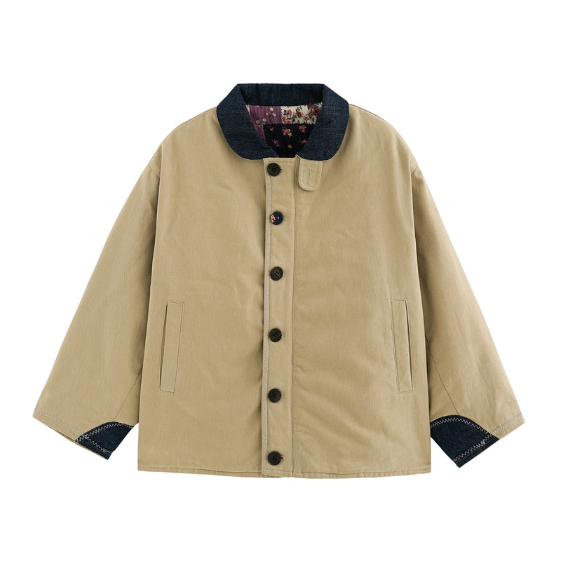女童夹棉夹克冬宝宝纯棉外套棉服