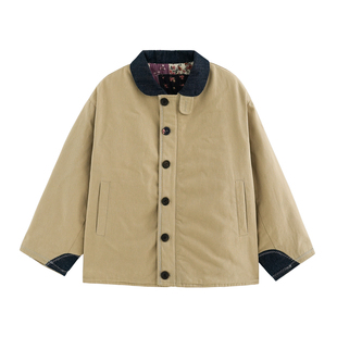 砚台家童装女童夹棉夹克冬装新款儿童加厚保暖纯棉外套宝宝棉衣服