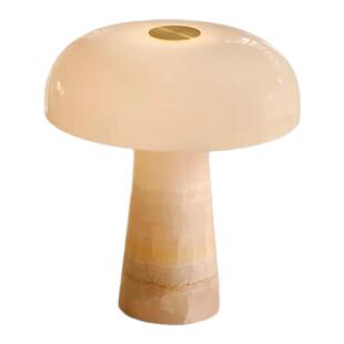 丹麦诺乐适nordlux 卧室粉玉材质设计师款Glossy台灯北欧简约风