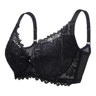 奥丽侬内衣大胸显小全罩杯性感蕾丝薄款聚拢防下垂美背大码文胸罩