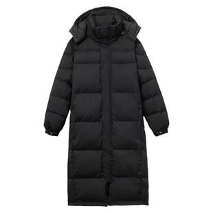 羽绒棉服男女超长款过膝加厚冬季2025新款黑色情侣中戏棉衣外套潮