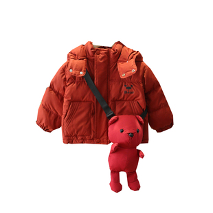 男童羽绒服御寒2025新款韩范儿童冬季白鸭绒外套宝宝衣服小女孩子