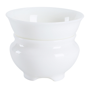 一体全瓷 细密瓷孔 猪油白德化白瓷茶滤茶漏 功夫茶茶具茶叶滤网