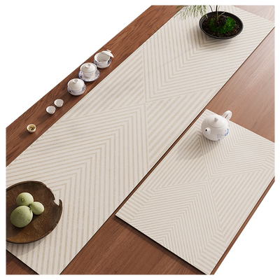 轻奢高级感桌旗高端吸水茶垫子茶席茶桌垫布茶台布艺茶几长条桌布