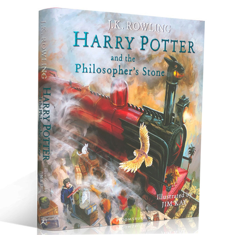 预售英文原版 哈利波特精装彩绘插图版1-6册合集 Harry Potter 与混血王子魔法石密室阿兹卡班的囚徒火焰杯凤凰社 全彩艺术书小说