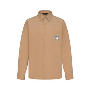 【丁禹兮同款Hattie联名】比音勒芬春季男士衬衣休闲宽松长袖衬衫