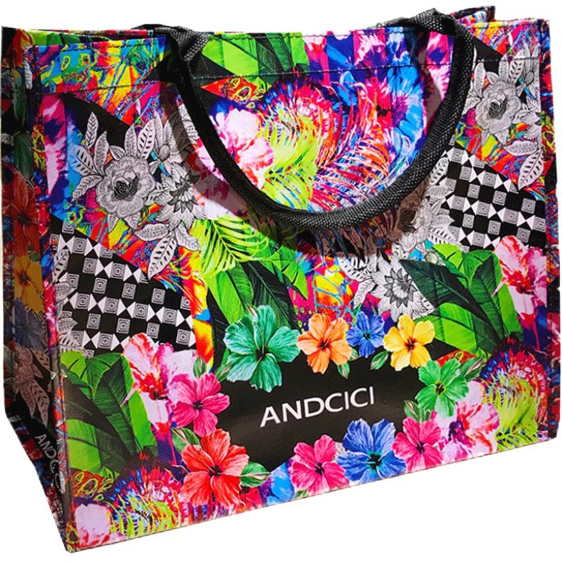 ANDCICI《花田错》油画手提袋防水大容量环保袋购物袋单肩包女包