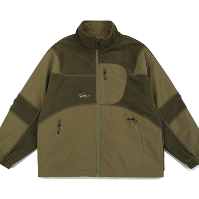 GuukaTech摇粒绒拼接棉衣