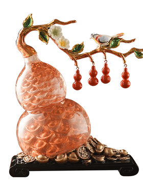 新中式轻奢入户高端风水葫芦摆件客厅招财玄关电视柜酒柜装饰品大