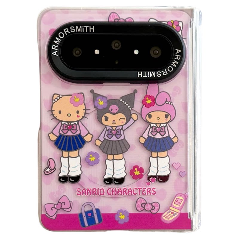 透粉色卡通校服kt猫小恶魔手机壳