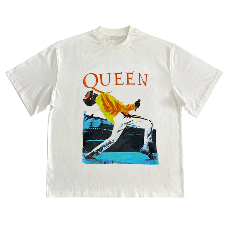 Queen皇后乐队vintage古着经典摇滚风半袖复古潮流重磅棉短袖T恤