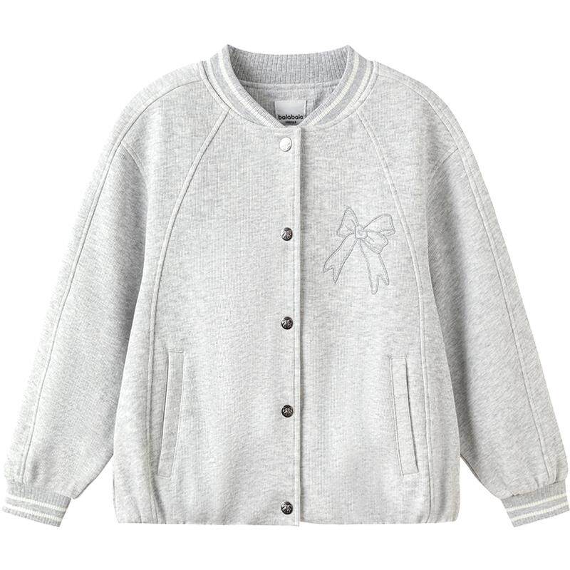 巴拉巴拉女童外套中大童棒球服春