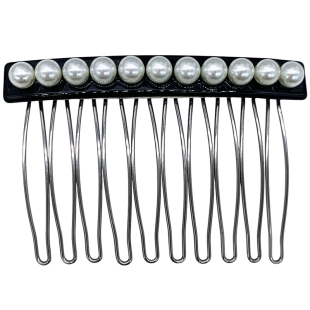 2026年珍珠刘海插梳小号碎发前额侧边夹高颅顶倒插梳发卡盘发卡子