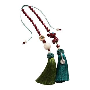 思怀朱砂以鹿相伴汽车挂件车内吊饰品坠男女菩提根手工创意平安