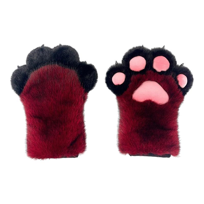 furry福瑞fursuit兽装兽爪手套成品彩色指甲毛绒手作猫犬科穿戴萌