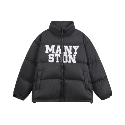 MANYSTON美式冬季90白鸭绒面包服