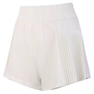 假两件运动短裤女高腰收腹宽松显瘦速干休闲裤健身防走光褶皱裙裤