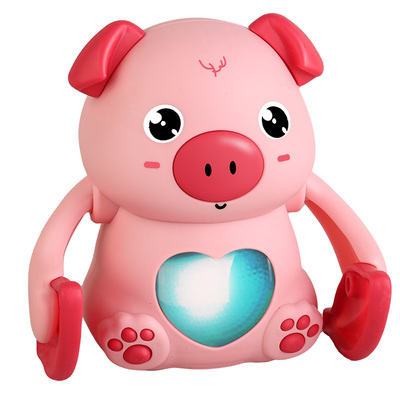 益智早教玩具宝宝抬头电动婴儿翻跟头小猴子练习爬行翻滚学爬引导