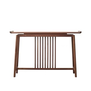 新中式实木玄关桌老榆木靠墙供桌禅意翘头中堂条几简约入户条案