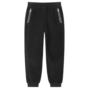 水孩儿童装儿童长裤抓绒秋冬装新品男童运动风女童保暖卫裤子