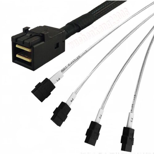 一  安费诺AMPHENOL 12G MINISAS HD SFF-8643 TO 4 SATA 1米 SAS