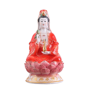 多尺寸红衣观音菩萨陶瓷