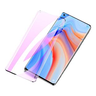 适用opporeno4pro钢化膜曲面高清保护reno4手机膜全屏覆盖reno4se无白边护眼新款opop防指纹抗摔全包边刚化膜