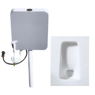 大尺寸虹吸式蹲便器蹲坑式冲水箱整套蹲厕防臭家用大便器便池便盆