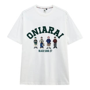 ONIARAI/鬼洗24春夏新品人物穿搭潮流公仔短袖男士T恤 B840245
